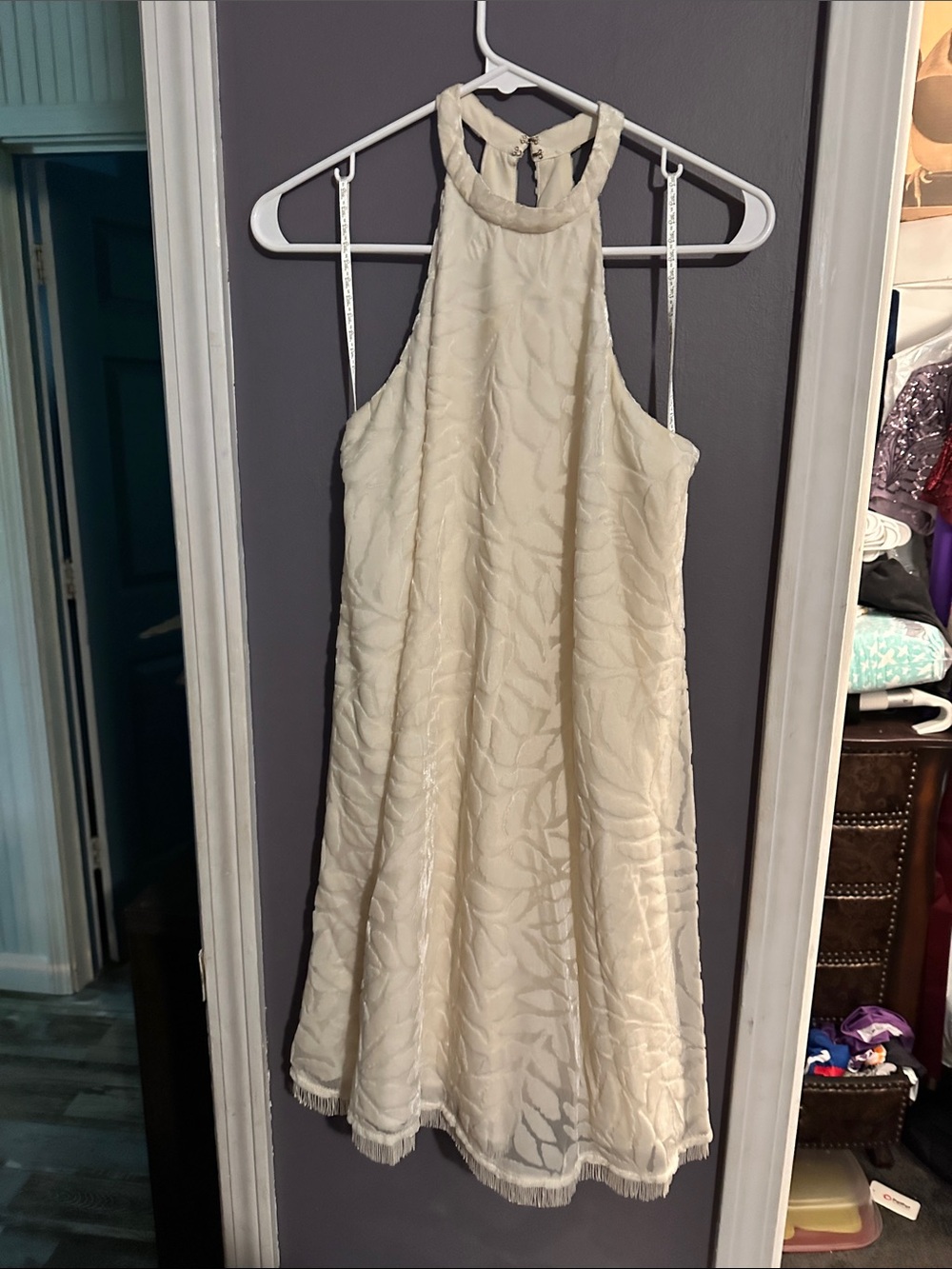Lilly Pulitzer Cream Halter Swing Dress